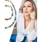 Océan 2-tlg.Set, Kette & Armband mit Aquamarin, Perlen