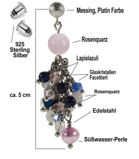 Santorin 2-tlg.Luxus Set, Perlenarmband & Perlen Ohrhänger – Schmucksets – Ansicht 6