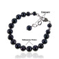 Classique 2-tlg.Set, Perlenkette & Perlenarmband, 6-10mm, Schwarz Classique 2-tlg.Set, Perlenkette & Perlenarmband, 6-10mm, Schwarz