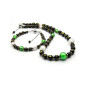 Jade noir 2 tlg. Set, Kette & Armband, Jade, Muranoglas Jade noir 2 tlg. Set, Kette & Armband, Jade, Muranoglas