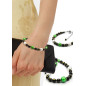 Jade noir 2 tlg. Set, Kette & Armband, Jade, Muranoglas Jade noir 2 tlg. Set, Kette & Armband, Jade, Muranoglas