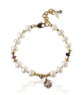 Caméléon Perlenarmband mit Turmalin