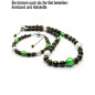Jade noir Halskette-Jade, Muranoglas, 14K Gold Jade noir Halskette-Jade, Muranoglas, 14K Gold