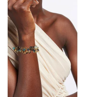 Force de vie Rauchquarz & Süßwasserperlen Armband