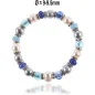 Flex Perlenarmband mit Chalcedon, Murano Perlen, 8,5-9 mm