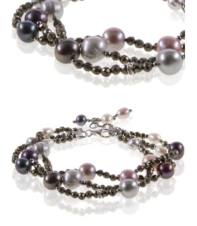 Cudillero Süßwasserperlen Armband, Multi-Color, 7-9 mm