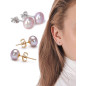 Classique Süßwasserperlen Ohrstecker 7.5-8mm, Flieder/Purple Farbe Classique Süßwasserperlen Ohrstecker 7.5-8mm, Flieder/Purple Farbe
