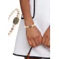 Babylone Flex-Süßwasserperlen Armband mit Funkelndes Teil, Weiß, 7-8mm Babylone Flex-Süßwasserperlen Armband mit Funkelndes Teil, Weiß, 7-8mm
