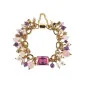Tessin Gliederarmband mit 24K Gold, echten Perlen, Rosenquarz & Amethyst