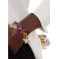 Tessin Gliederarmband mit 24K Gold, echten Perlen, Rosenquarz & Amethyst Tessin Gliederarmband mit 24K Gold, echten Perlen, Rosenquarz & Amethyst
